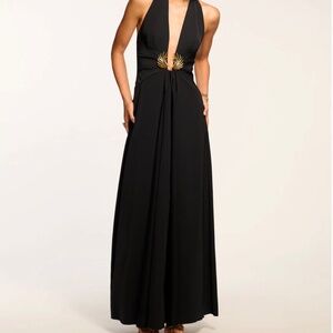 Ramy Brook—Jenie Embellished Plunging Gown Org retail $625.00 selling $300